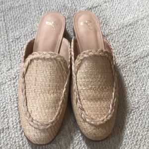 Joie Dallas woven natural mules